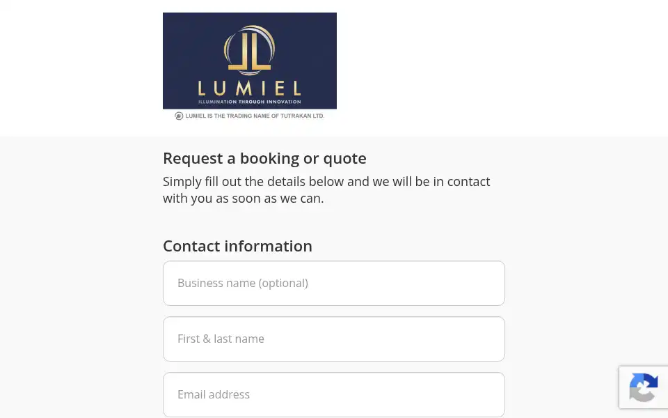 Screenshot of lumiel.co.uk