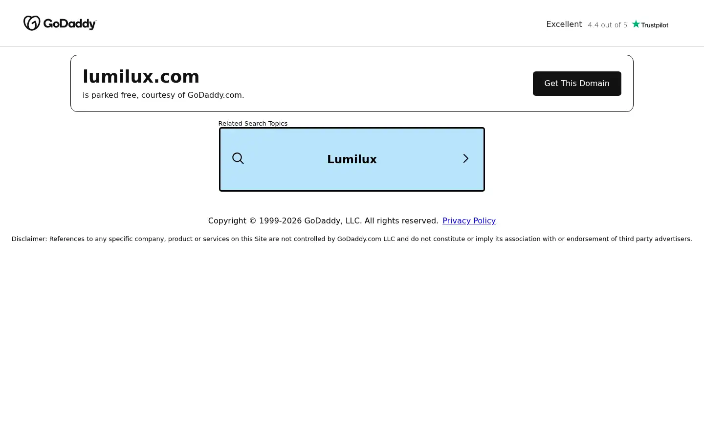 Screenshot of lumilux.com
