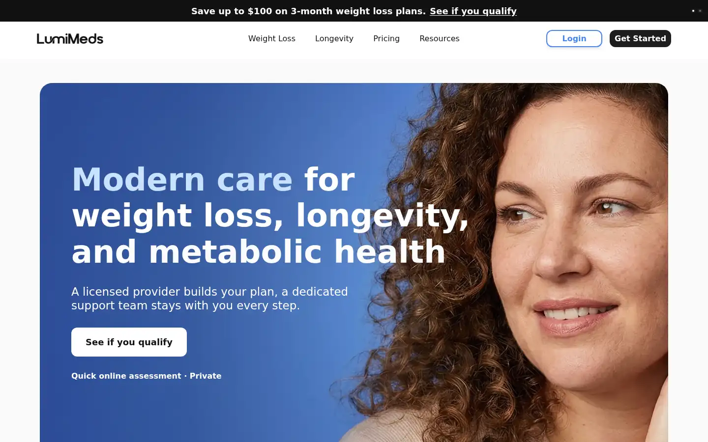 Screenshot of lumimeds.com