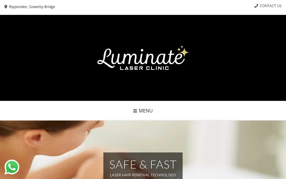Screenshot of luminatelaserclinic.co.uk