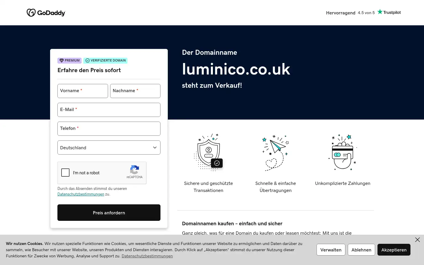Screenshot of luminico.co.uk