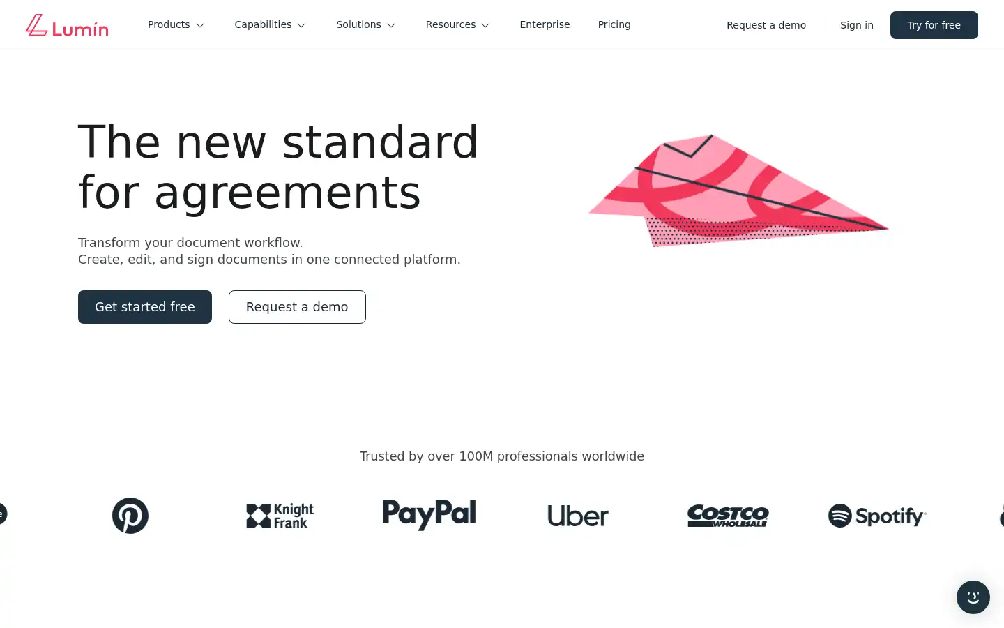 Screenshot of luminpdf.com