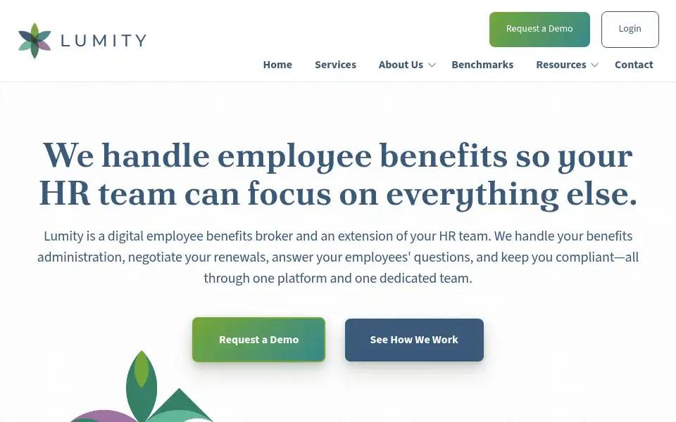 Screenshot of lumity.com