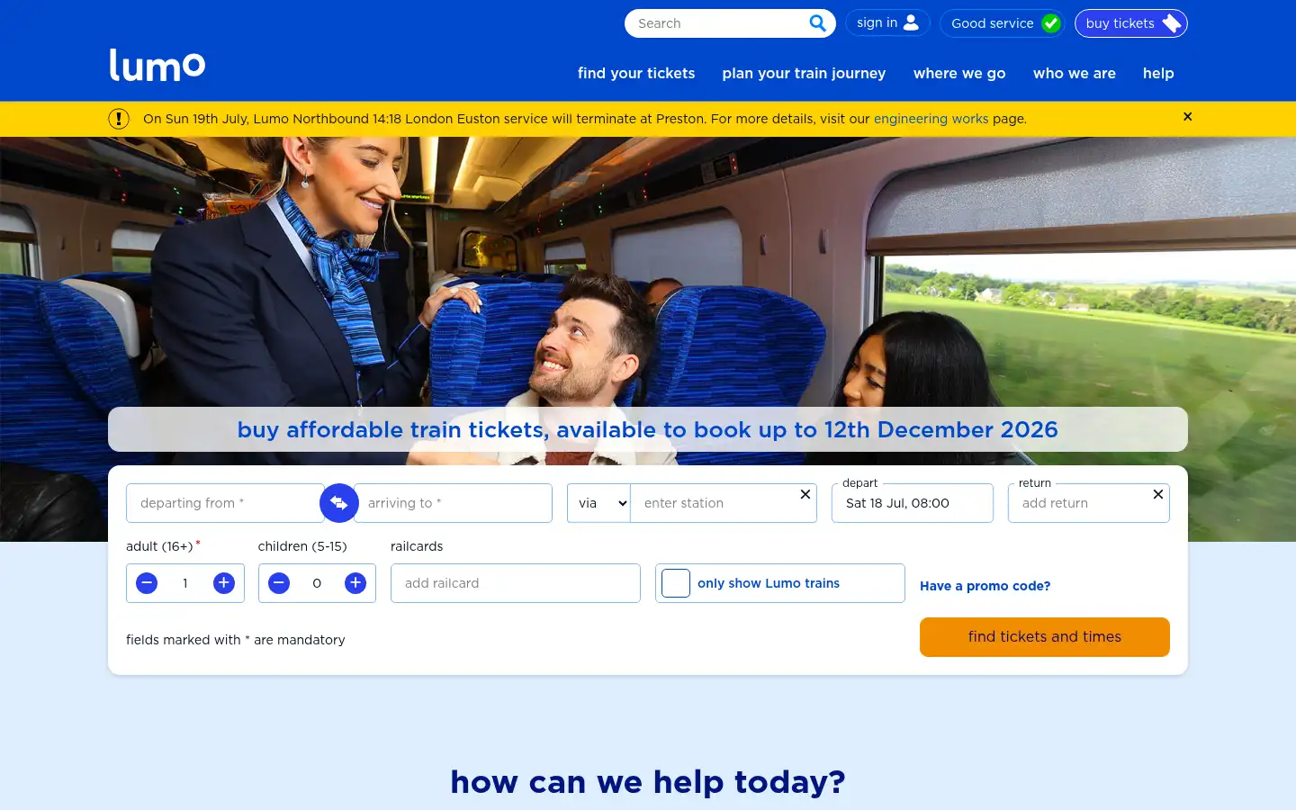 Screenshot of lumo.co.uk