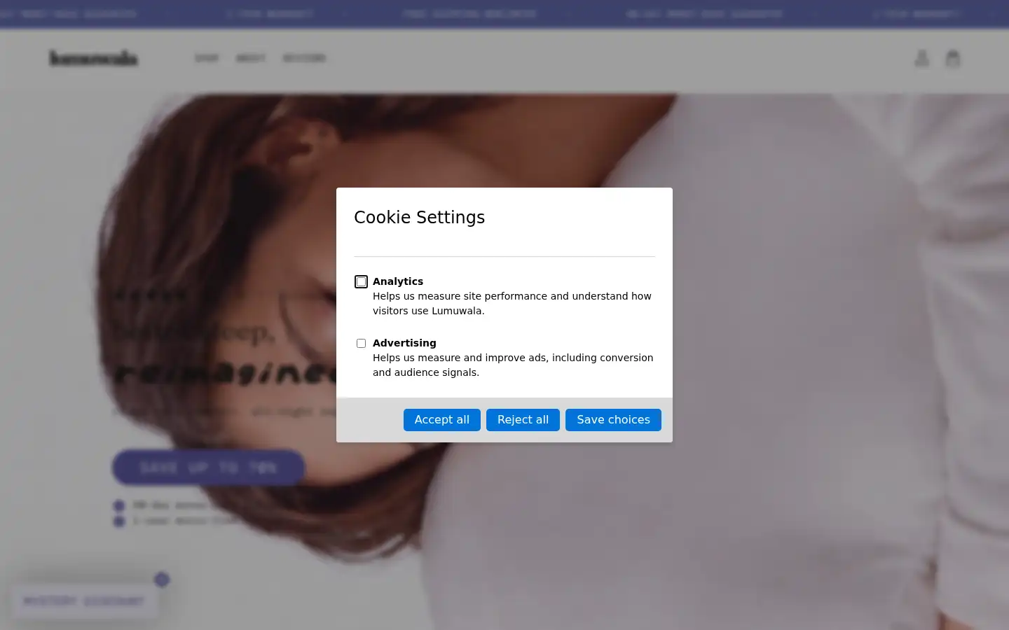 Screenshot of lumuwala.com