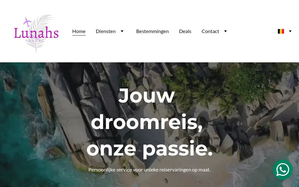 Screenshot of lunahstravel.com