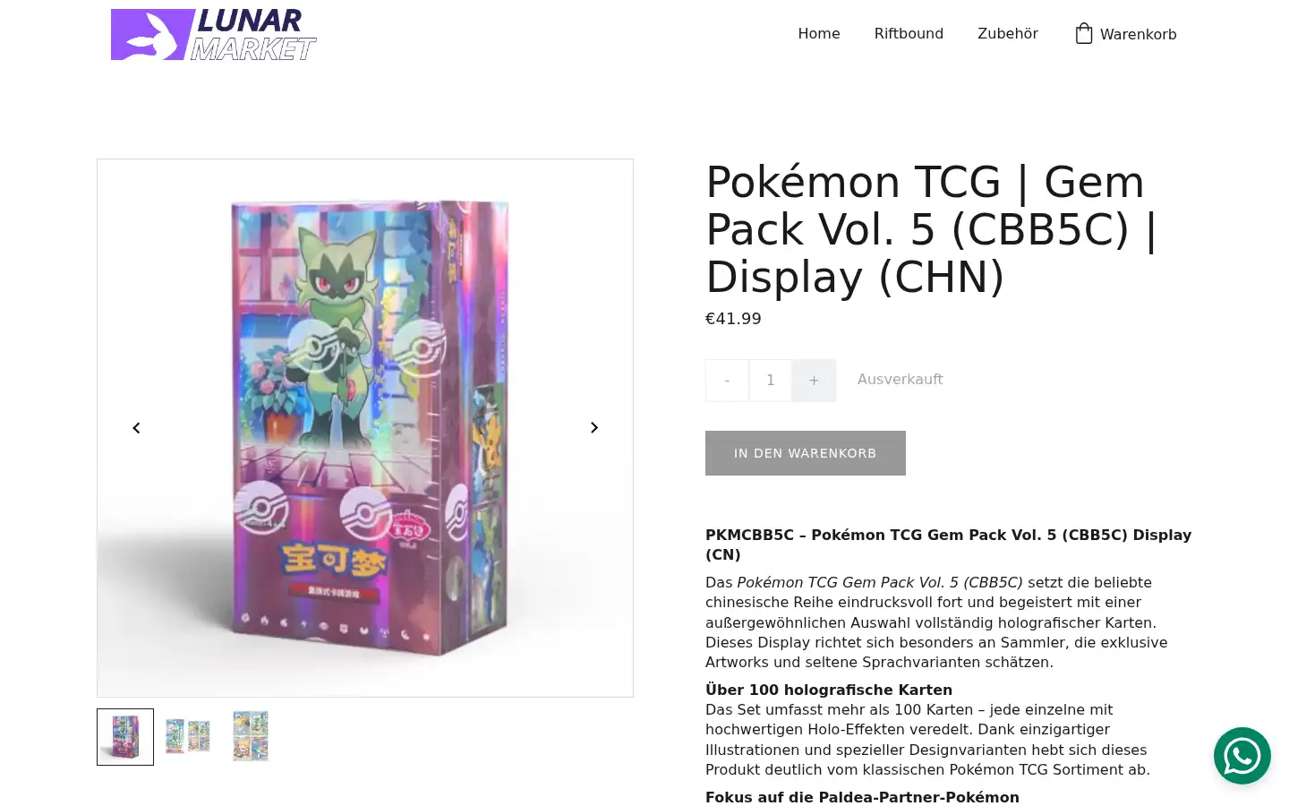 Screenshot of lunarmarket.de