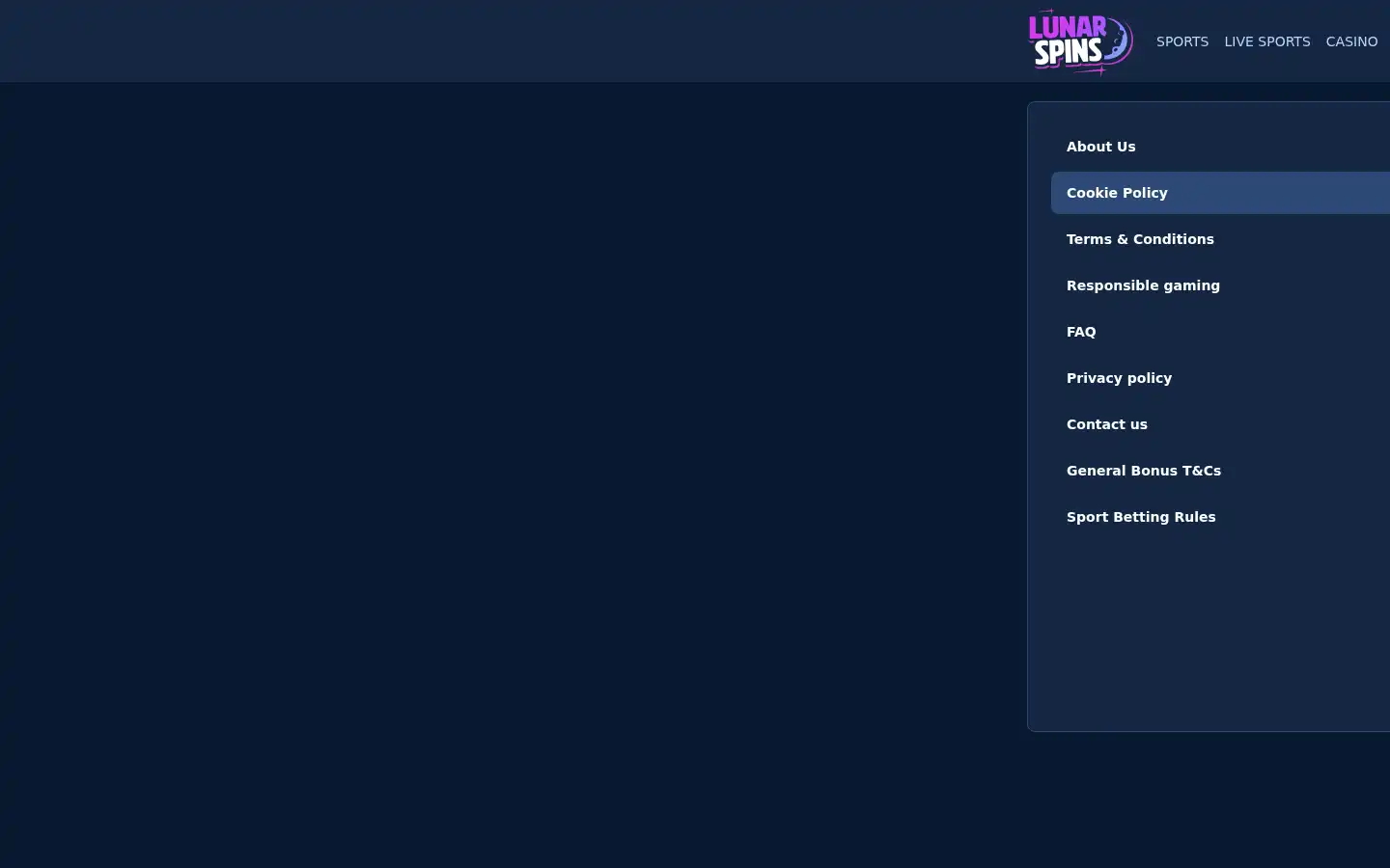 Screenshot of lunarspins.io