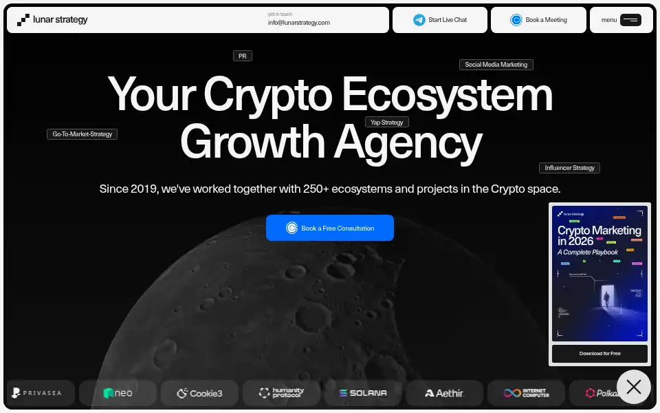 Screenshot of lunarstrategy.com