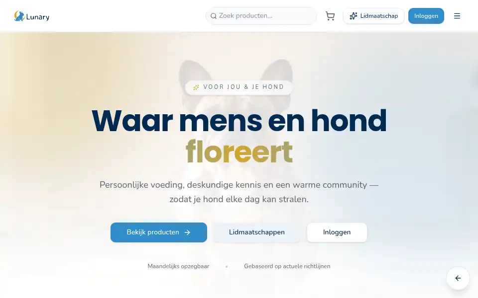 Screenshot of lunary.nl