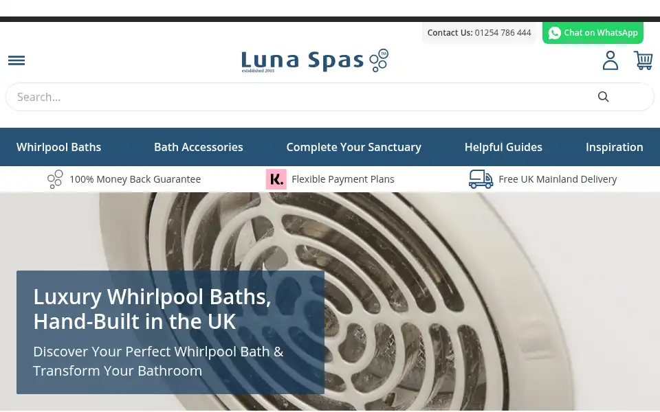 Screenshot of lunaspas.com