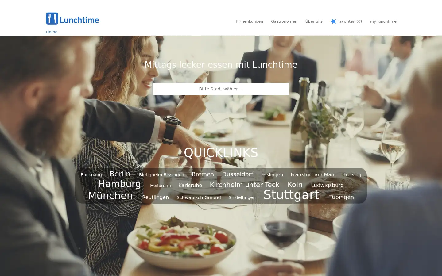 Screenshot of lunchtime.de