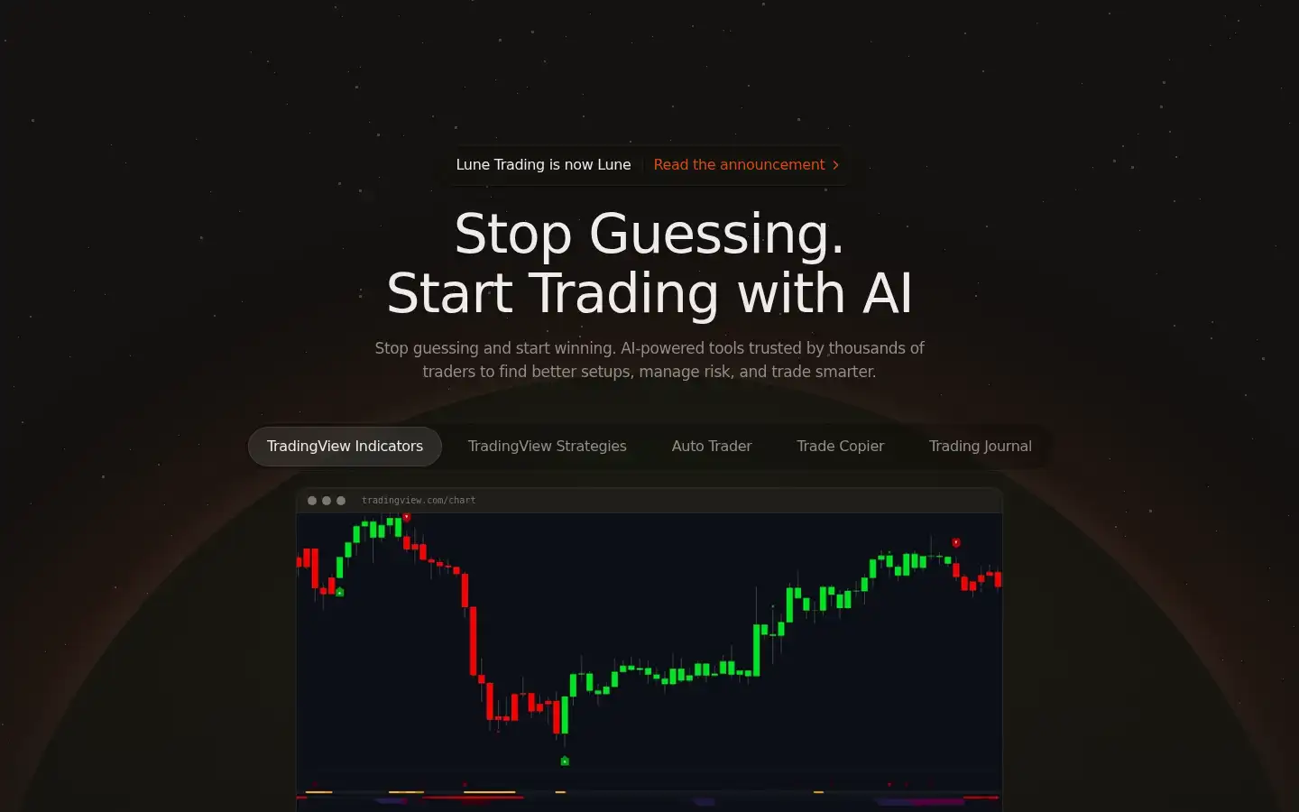 Screenshot of lunetrading.com
