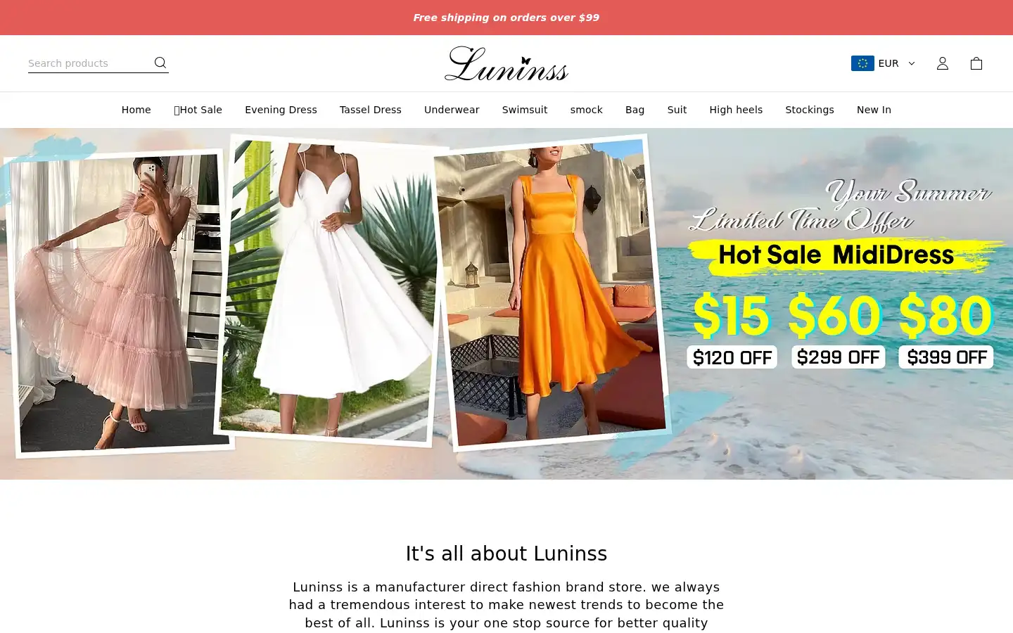 Screenshot of luninss.com