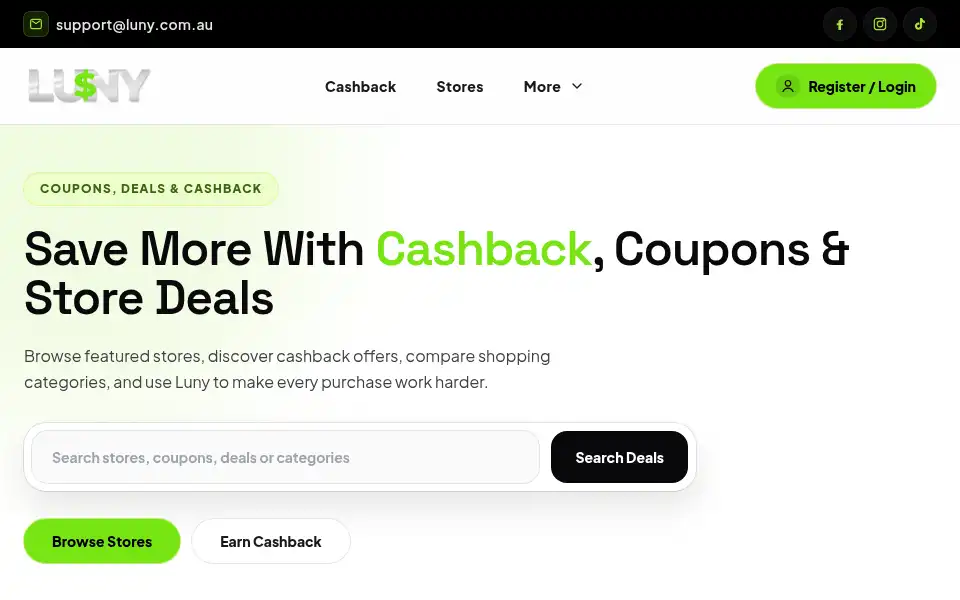 Screenshot of luny.com.au