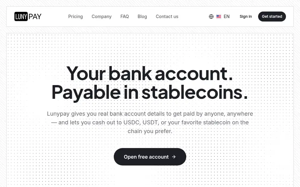 Screenshot of lunypay.com