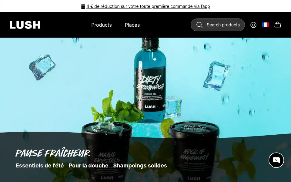 Screenshot of lush.com