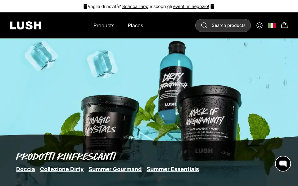 Screenshot of lush.it