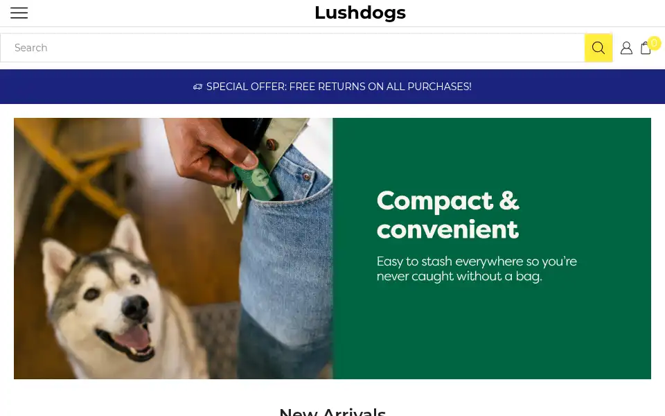 Screenshot of lushdogs.co.uk