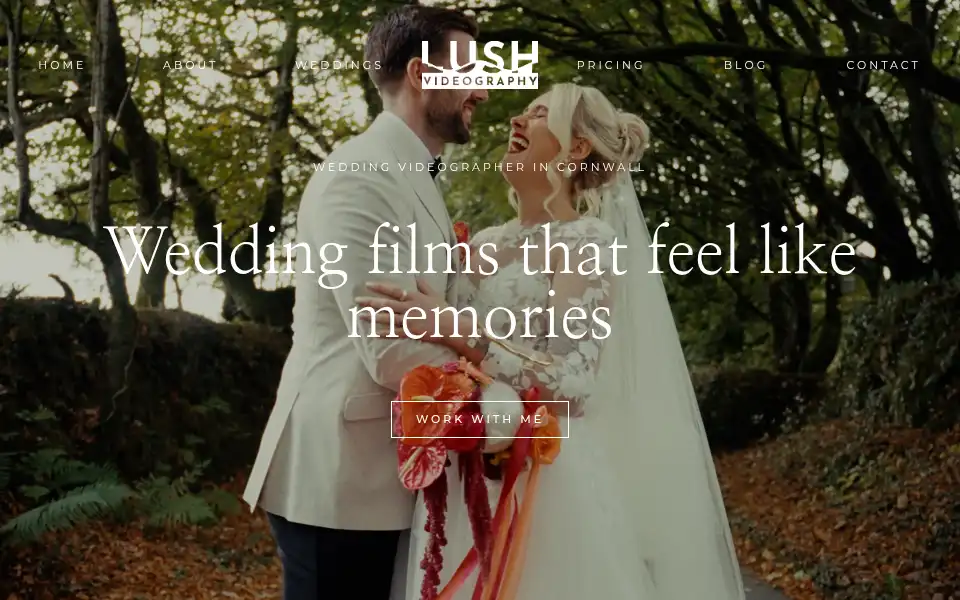 Screenshot of lushvideography.com