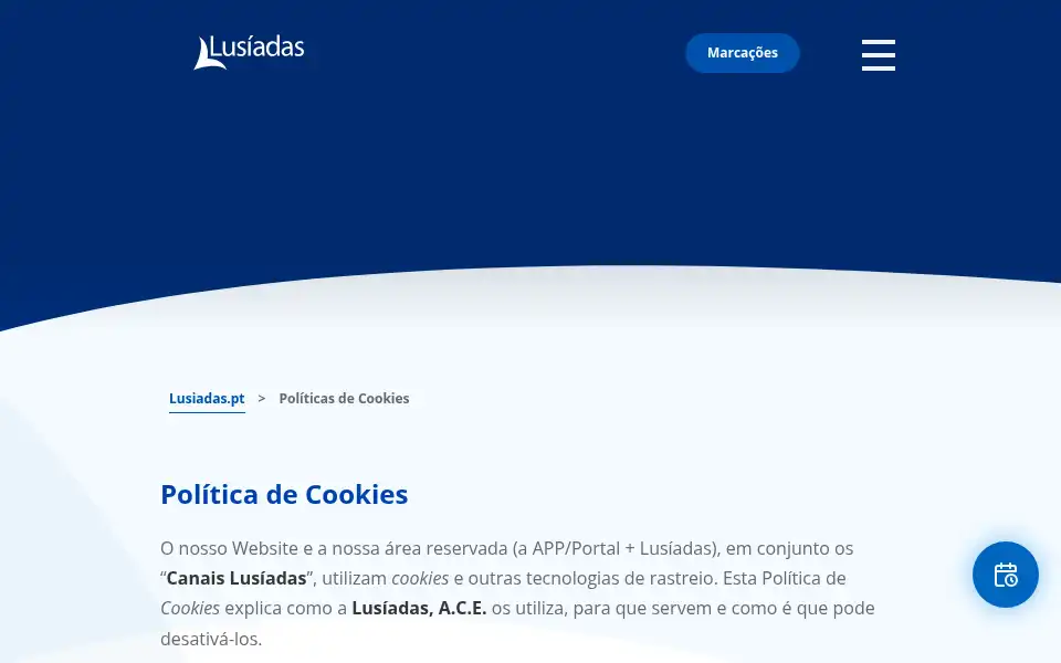 Screenshot of lusiadas.pt