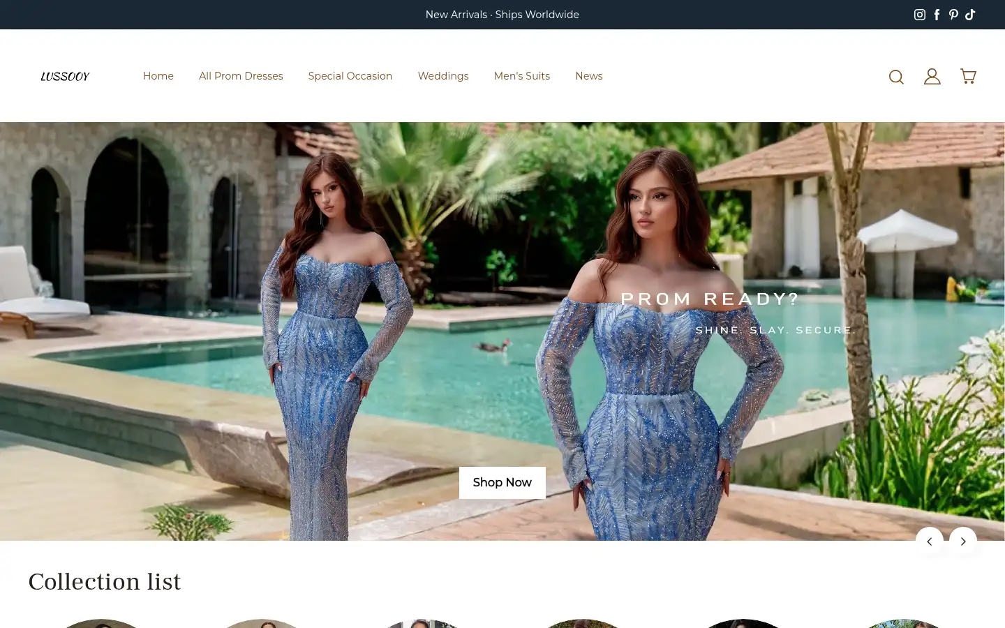 Screenshot of lussooy.com