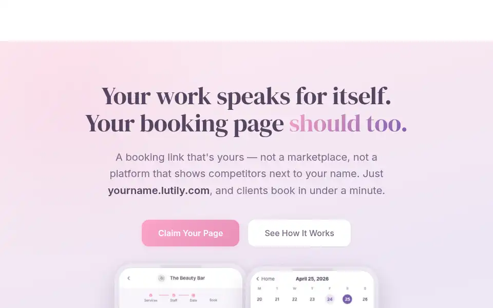 Screenshot of lutily.com