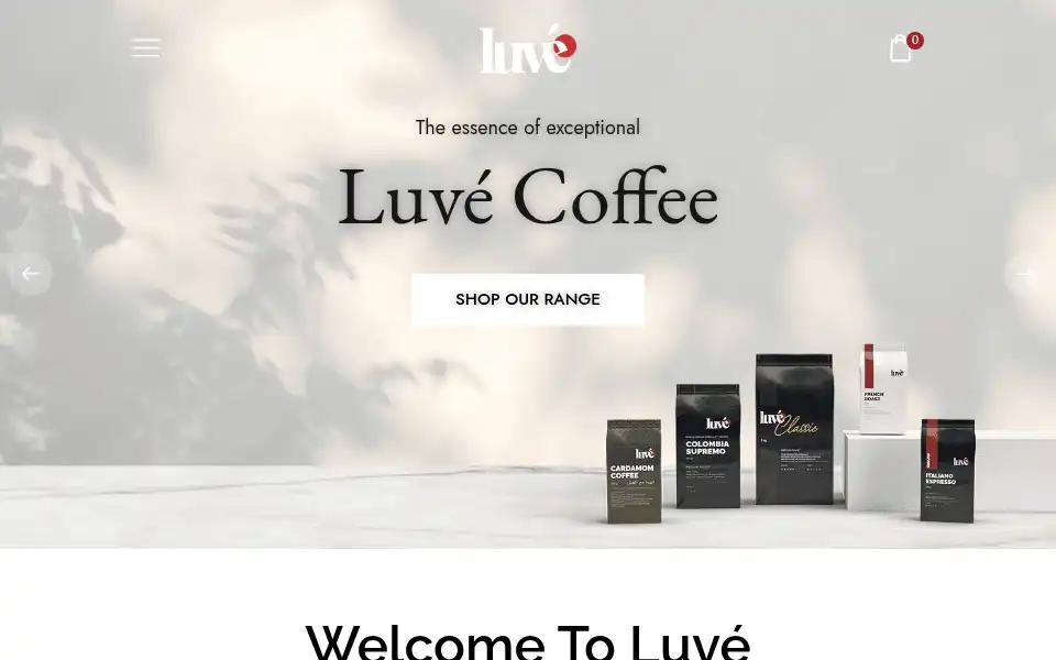 Screenshot of luvecoffee.uk