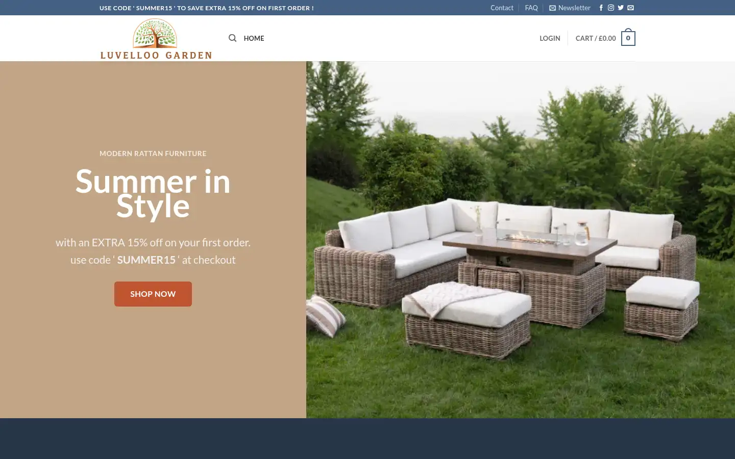 Screenshot of luvelloogarden.com