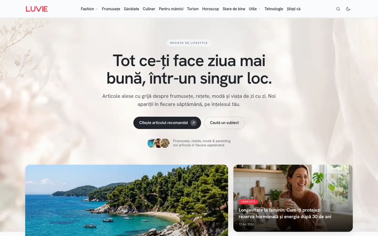 Screenshot of luvie.ro