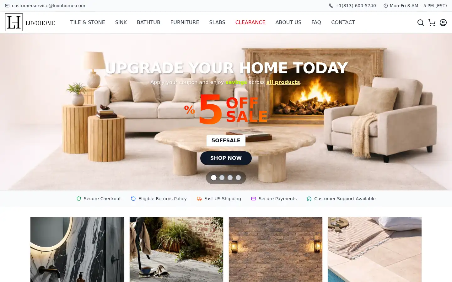 Screenshot of luvohome.com