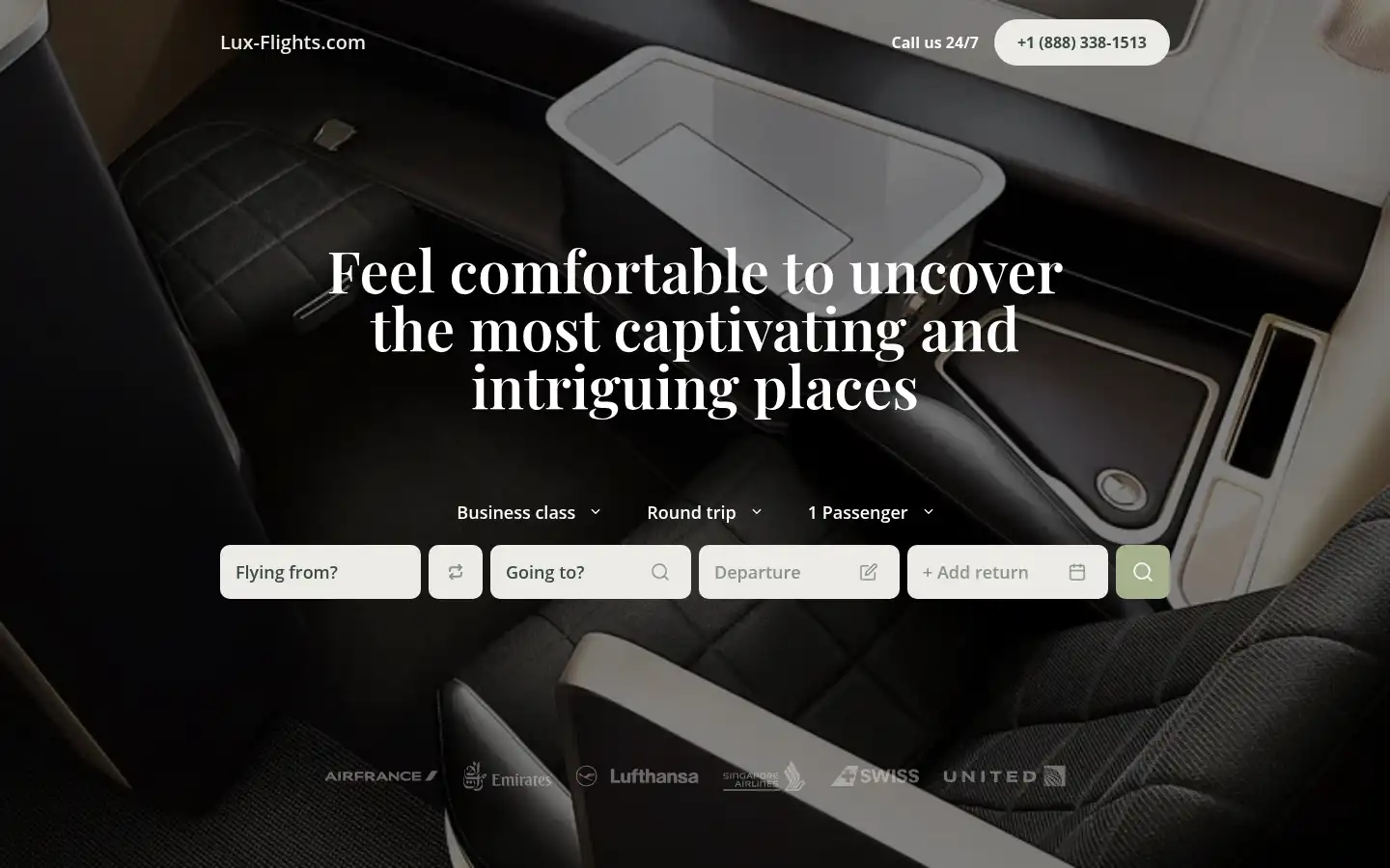 Screenshot of lux-flights.com