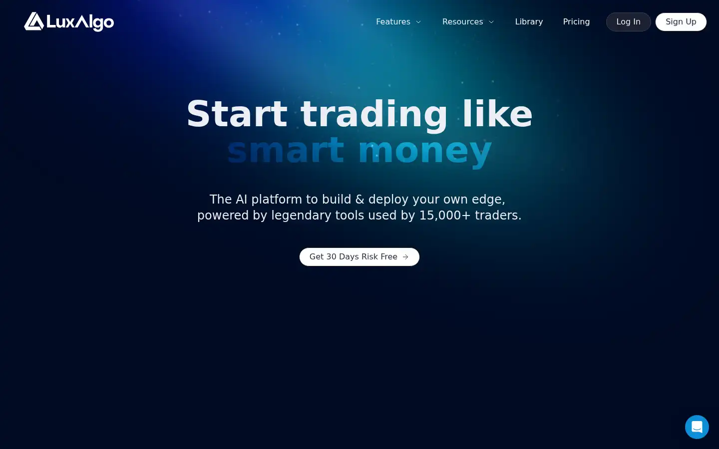 Screenshot of luxalgo.com