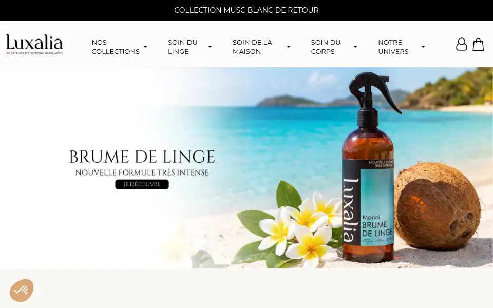Screenshot of luxalia.fr