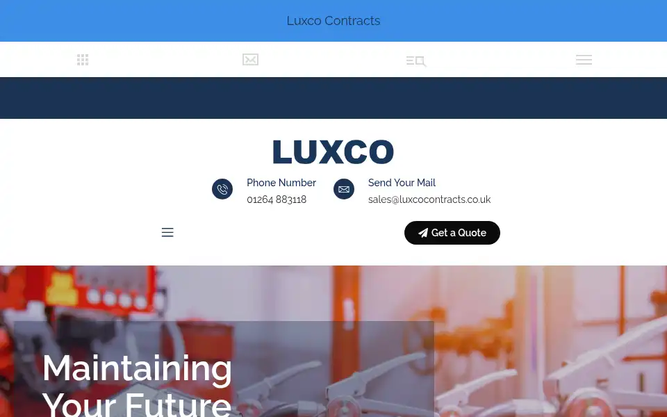 Screenshot of luxcocontracts.co.uk