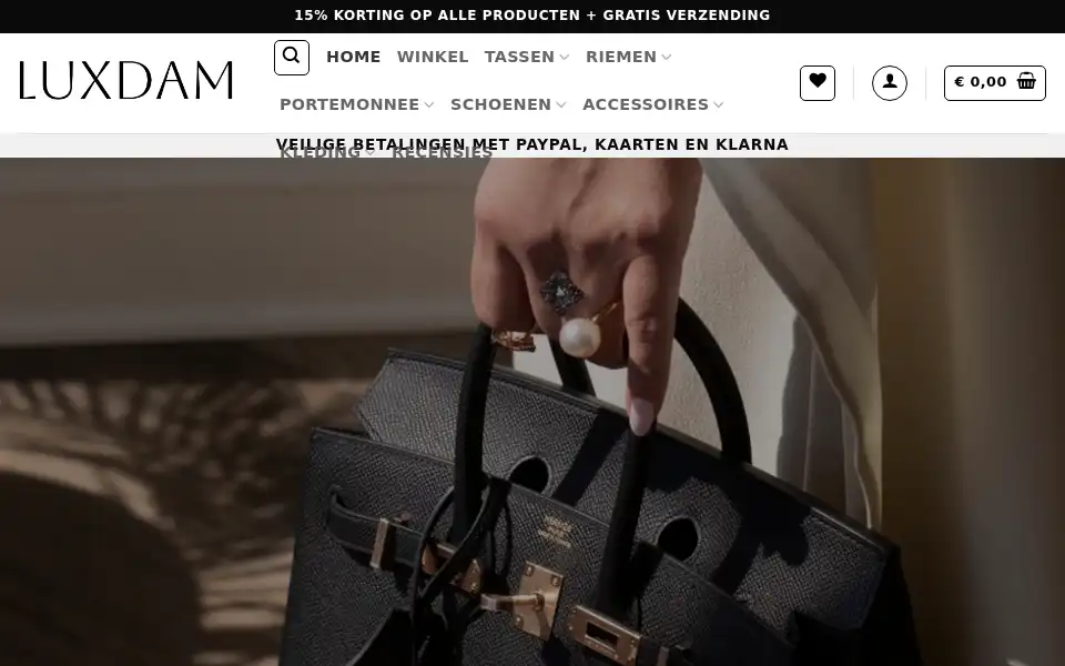 Screenshot of luxdam.nl
