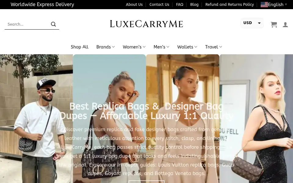 Screenshot of luxecarryme.com