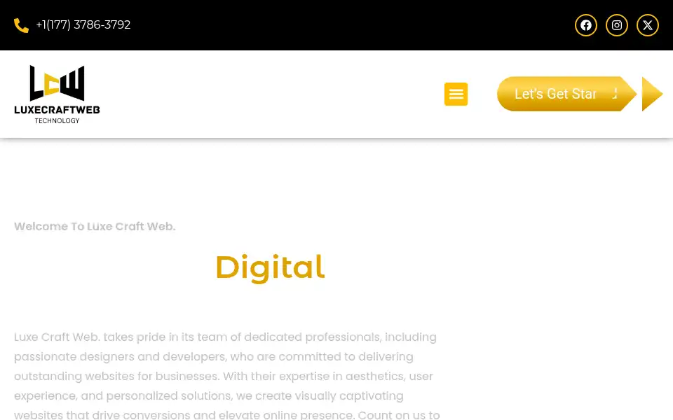 Screenshot of luxecraftweb.com