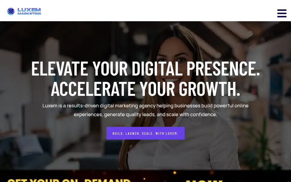 Screenshot of luxemmarketing.com