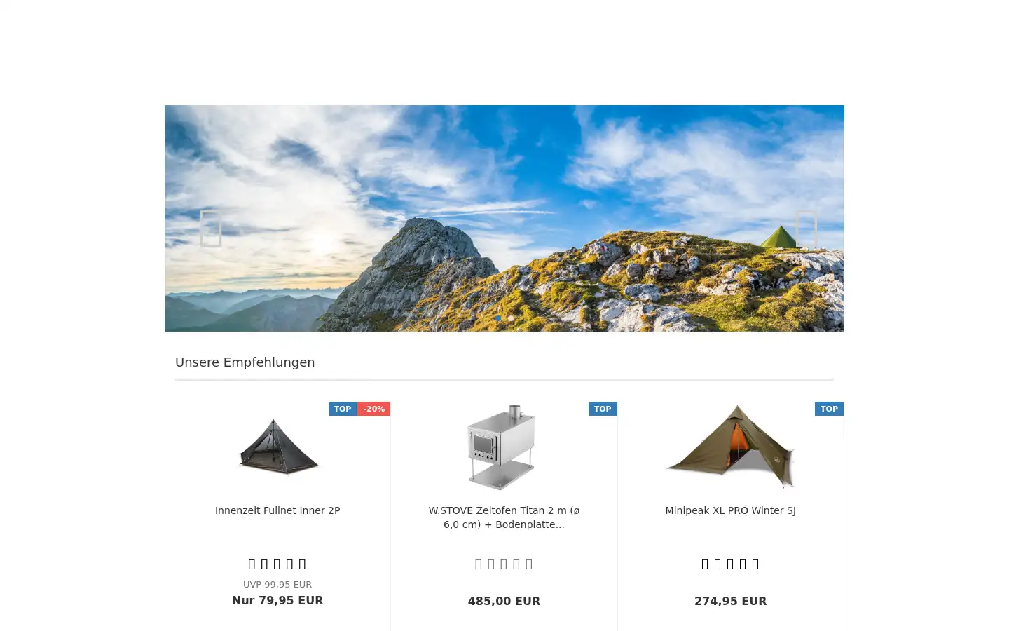 Screenshot of luxeoutdoor.de