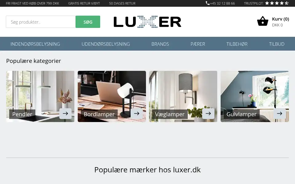 Screenshot of luxer.dk