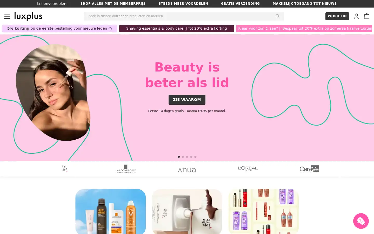 Screenshot of luxplus.be