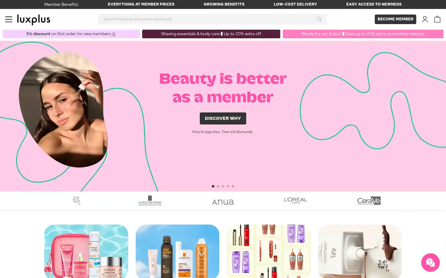 Screenshot of luxplus.co.uk
