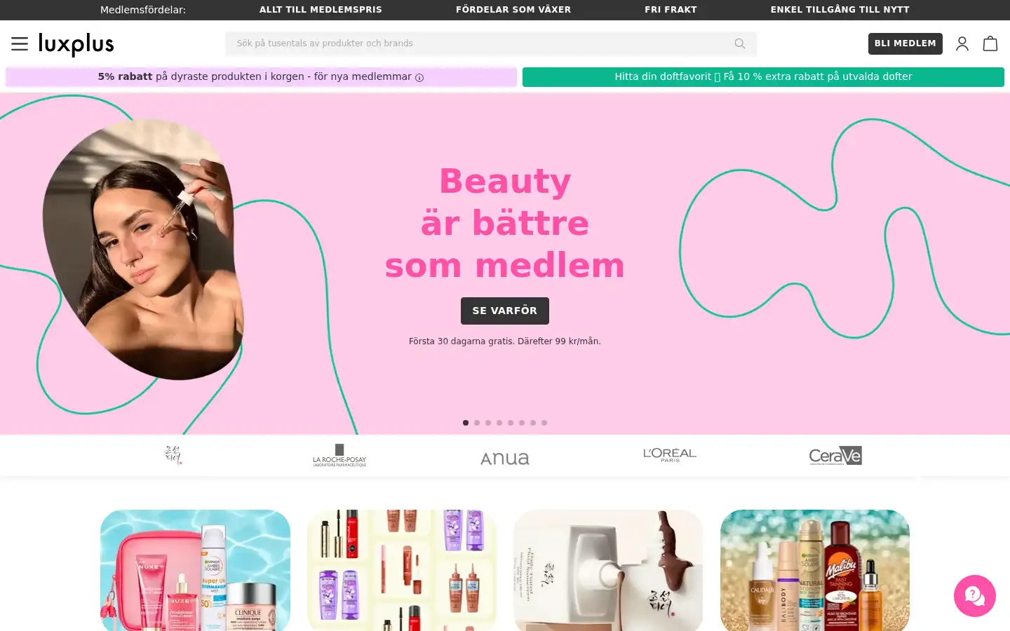 Screenshot of luxplus.se