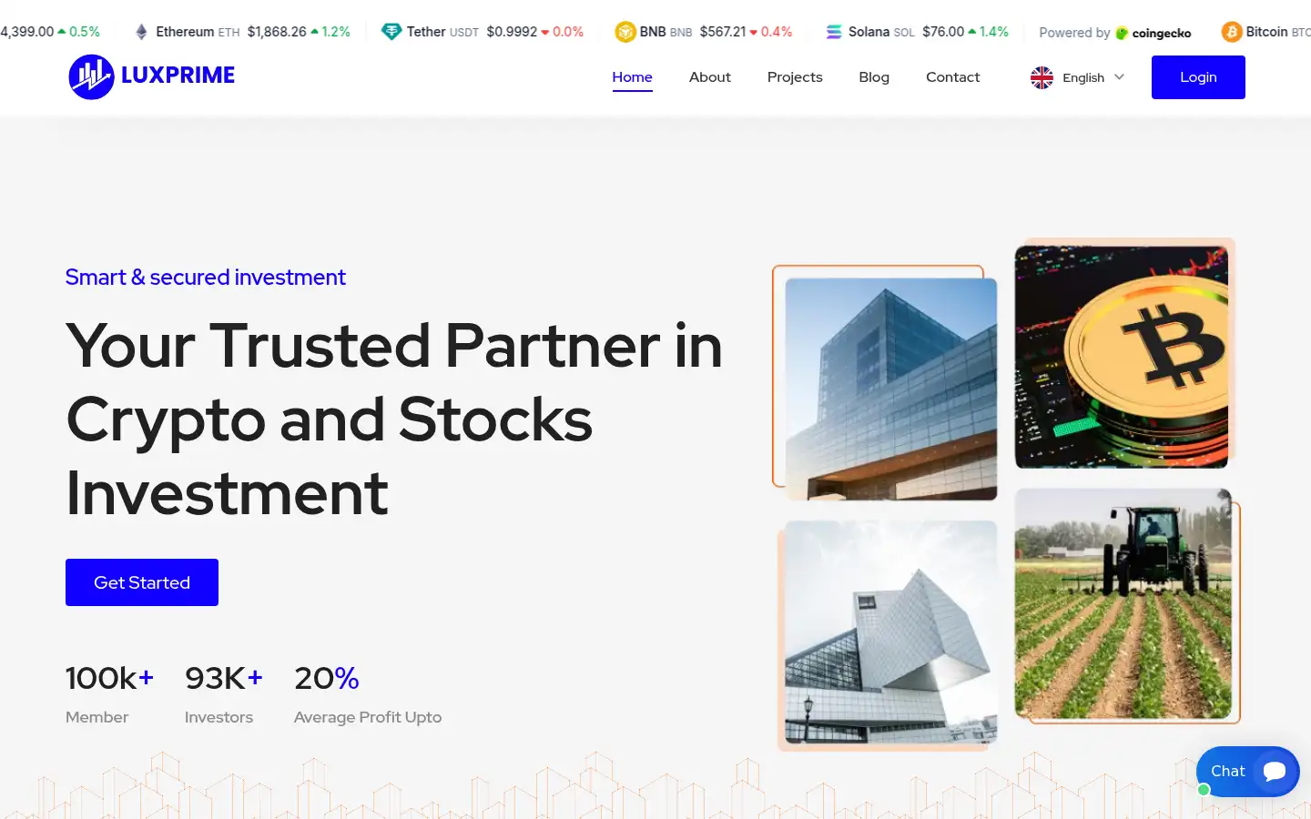 Screenshot of luxprime.org
