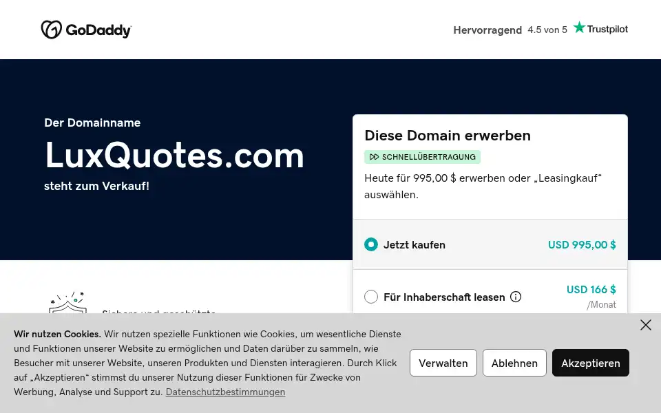 Screenshot of luxquotes.com