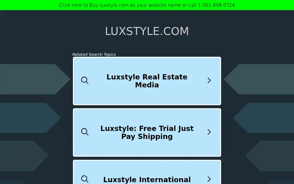 Screenshot of luxstyle.com