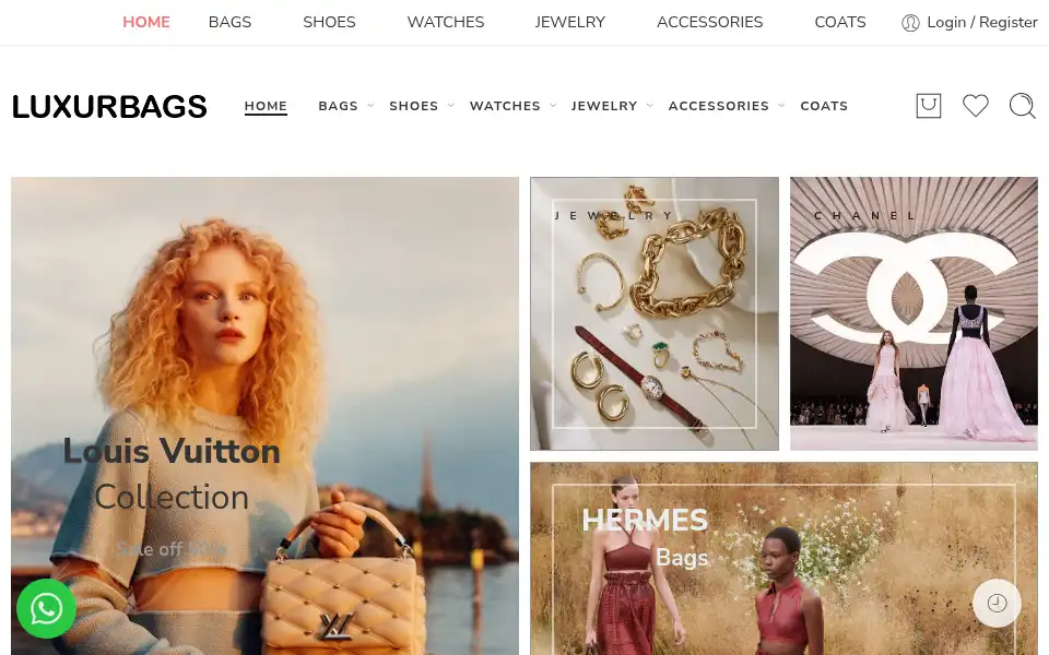 Screenshot of luxurbags.com
