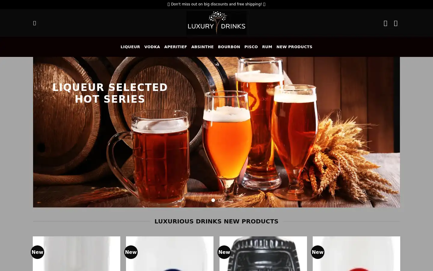 Screenshot of luxuriousdrinksuk.com