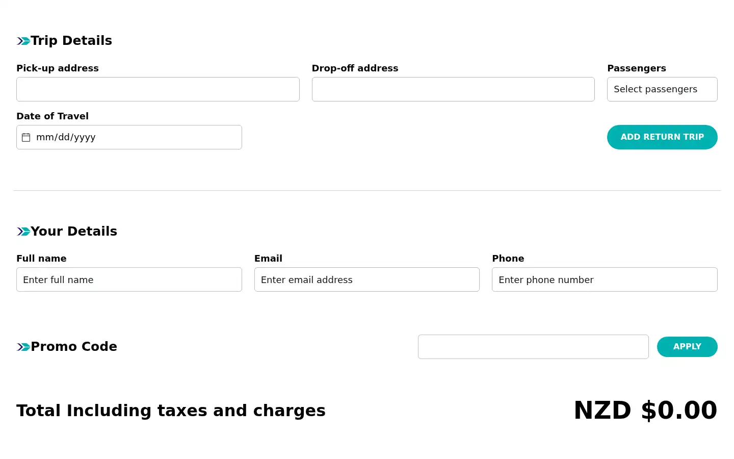 Screenshot of luxuryairportshuttles.co.nz
